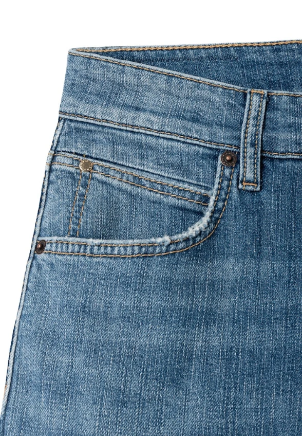 SPODNIE JEANSOWE ELLI O-SHAPE NIEBIESKIE