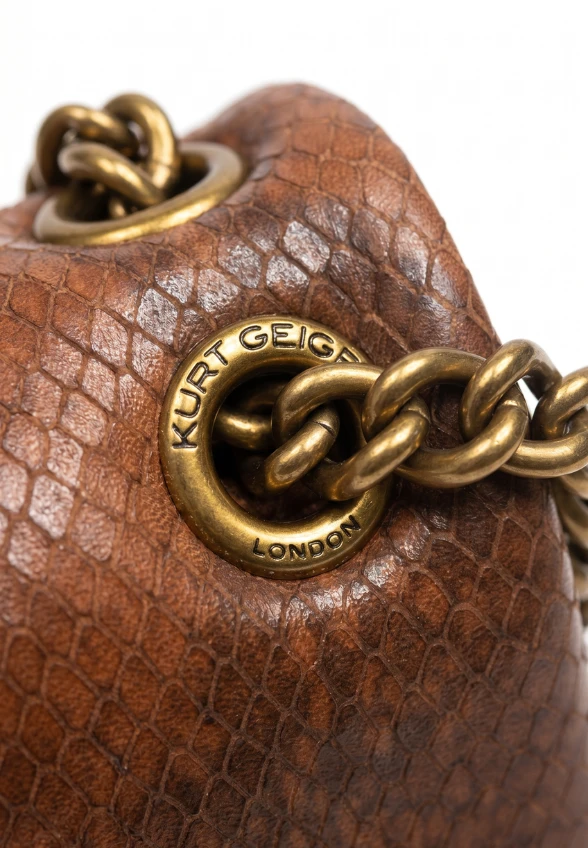 TOREBKA MINI KENSINGTON SNAKE BRĄZOWA