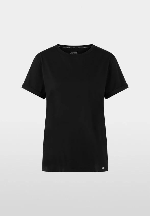 T-SHIRT BAWEŁNIANY Z NADRUKIEM PSA CZARNY