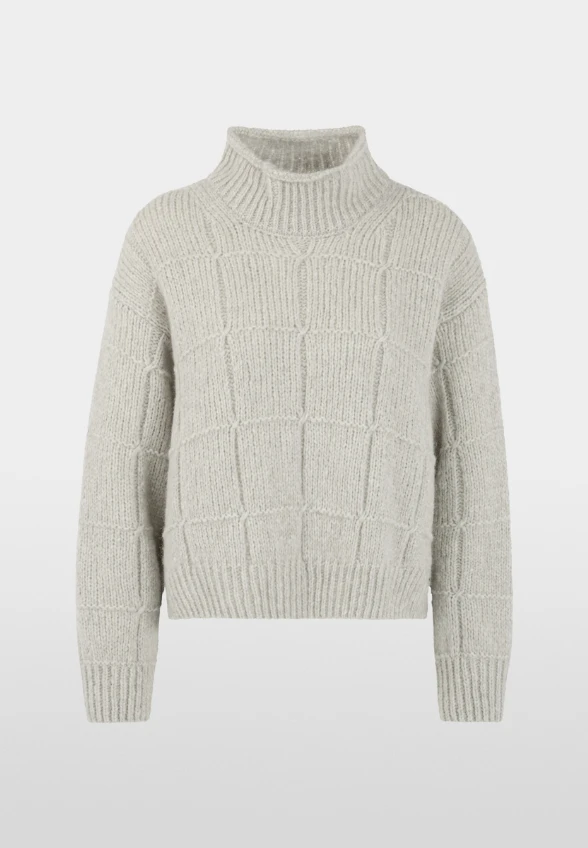 SWETER Z GOLFEM OVERSIZE SZARY