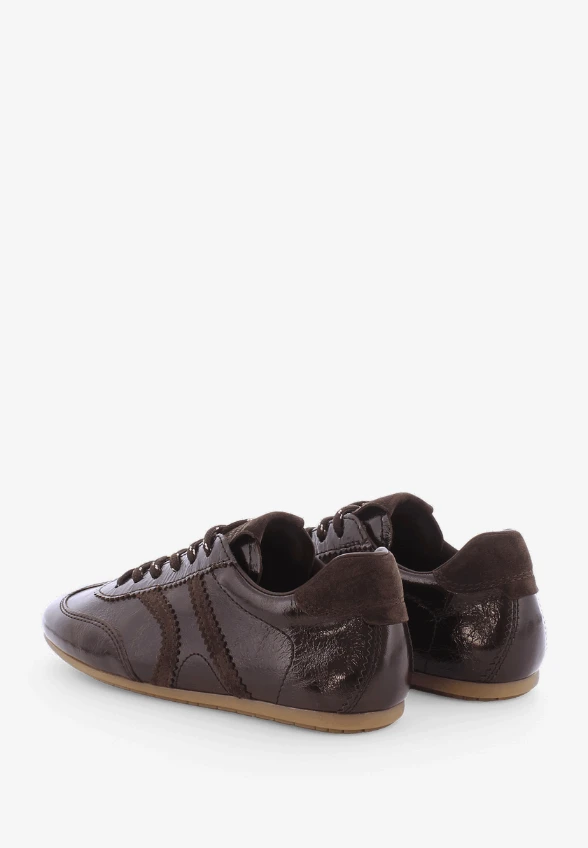 SNEAKERSY DROP SKÓRZANE CZEKOLADOWY BRĄZ