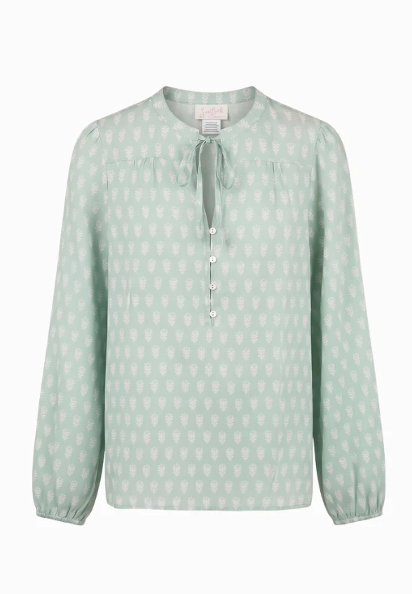 BLUZKA HARPER SILK VOILE RADICAL ZGASZONA ZIELEŃ