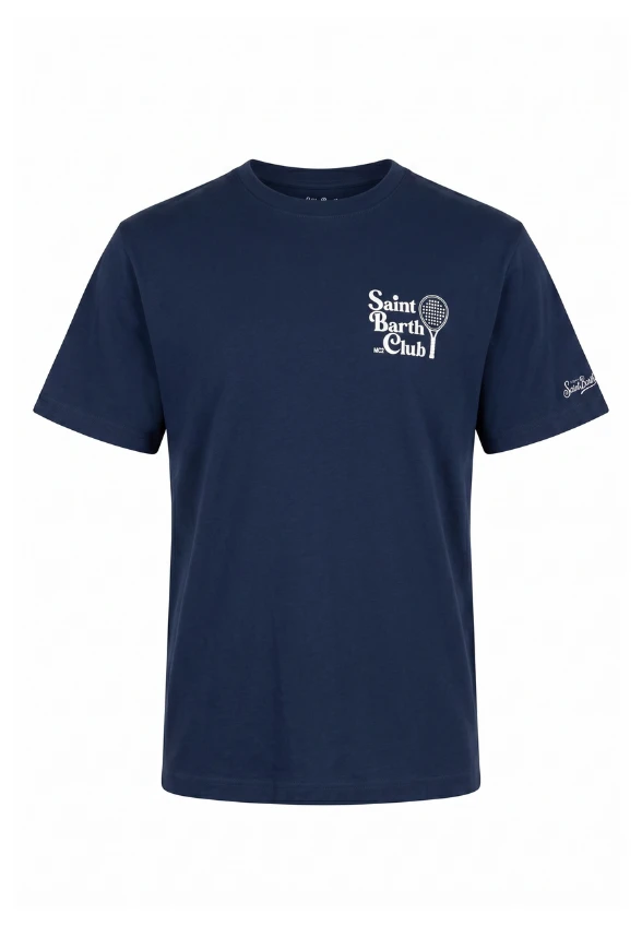 T-SHIRT MĘSKI PADEL CLUB GRANATOWY
