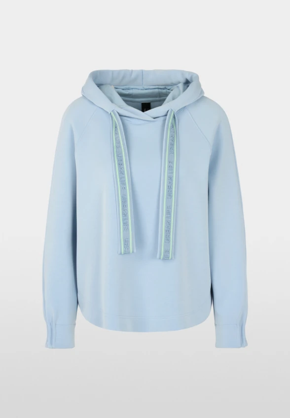 BLUZA Z KAPTUREM BŁĘKITNA