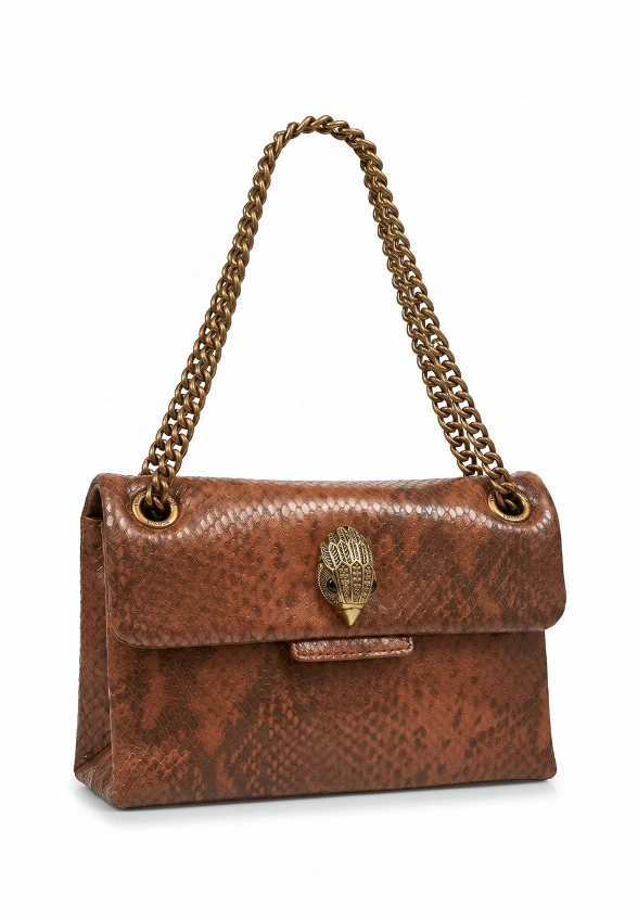 TOREBKA MINI KENSINGTON SNAKE BRĄZOWA