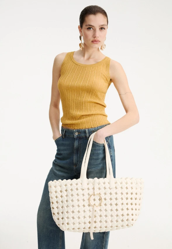 TORBA PLECIONA SHOPPER BIAŁA