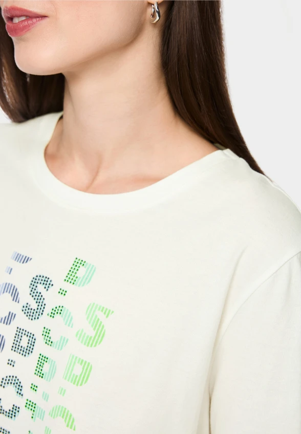 T-SHIRT Z NADRUKIEM SPORT BIAŁY