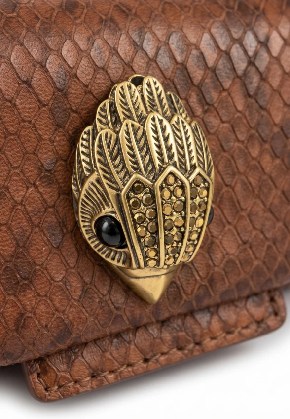 TOREBKA MINI KENSINGTON SNAKE BRĄZOWA