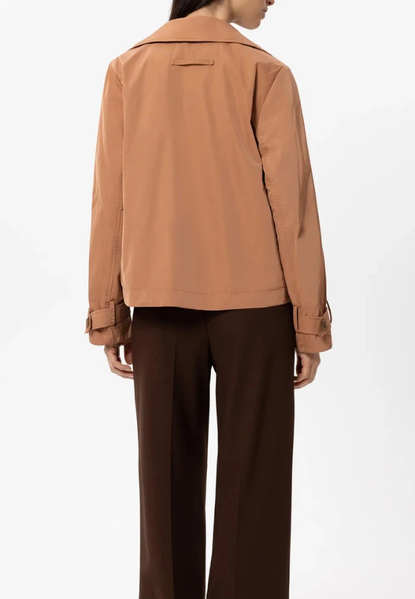 TRENCZ SATYNOWY CAMEL