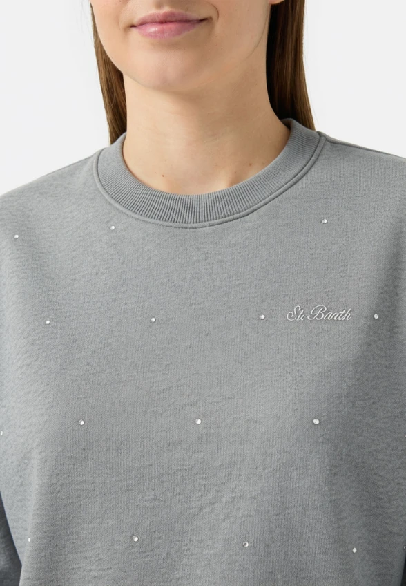 BLUZA CASEY Z KRYSZTAŁKAMI SZARA