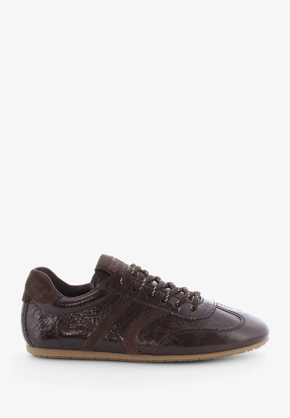 SNEAKERSY DROP SKÓRZANE CZEKOLADOWY BRĄZ