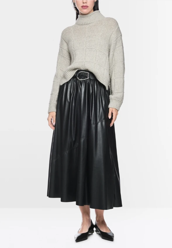SWETER Z GOLFEM OVERSIZE SZARY