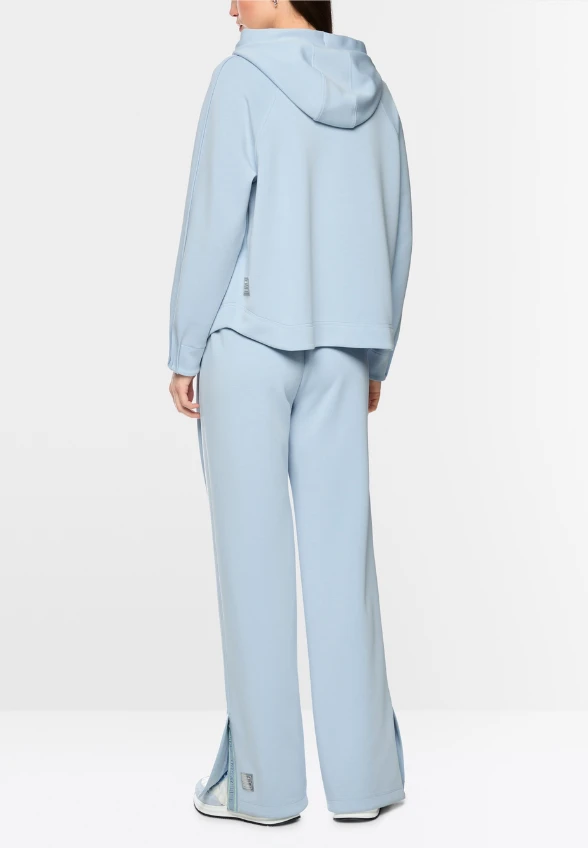 BLUZA Z KAPTUREM BŁĘKITNA