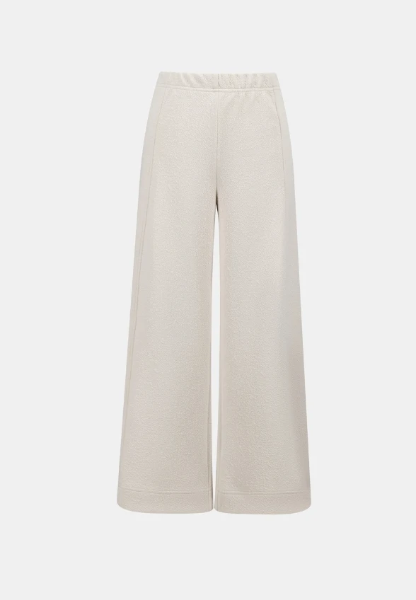 SPODNIE TYPU CULOTTE KREMOWE