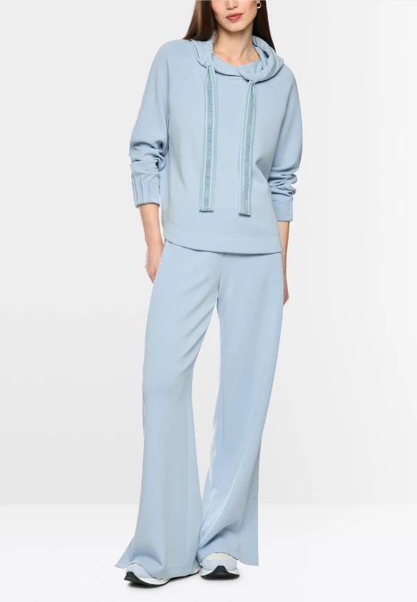 BLUZA Z KAPTUREM BŁĘKITNA