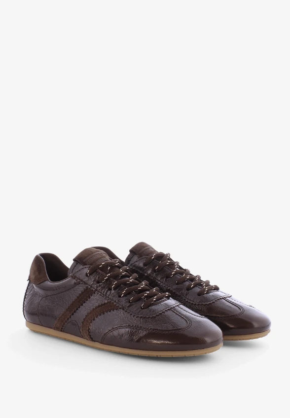 SNEAKERSY DROP SKÓRZANE CZEKOLADOWY BRĄZ
