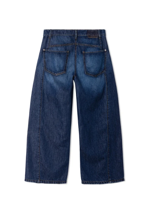 SPODNIE JEANSOWE ORLA WIDE-FIT GRANATOWE