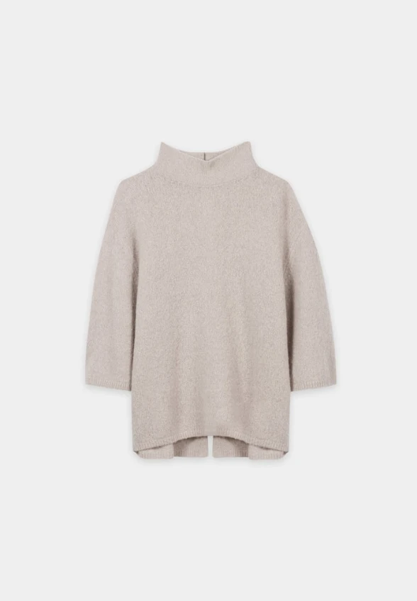SWETER Z GOLFEM PERŁOWY