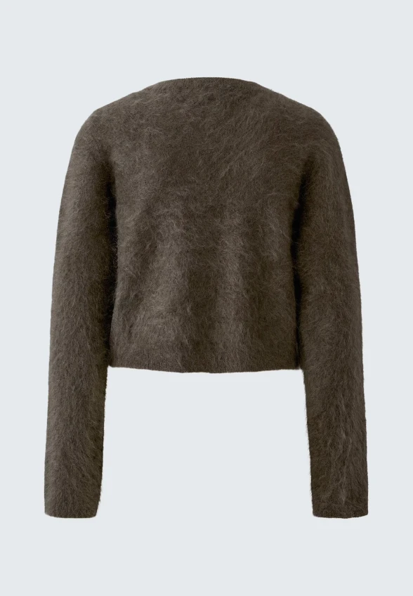 KARDIGAN KASZMIROWY CIEMNY TAUPE