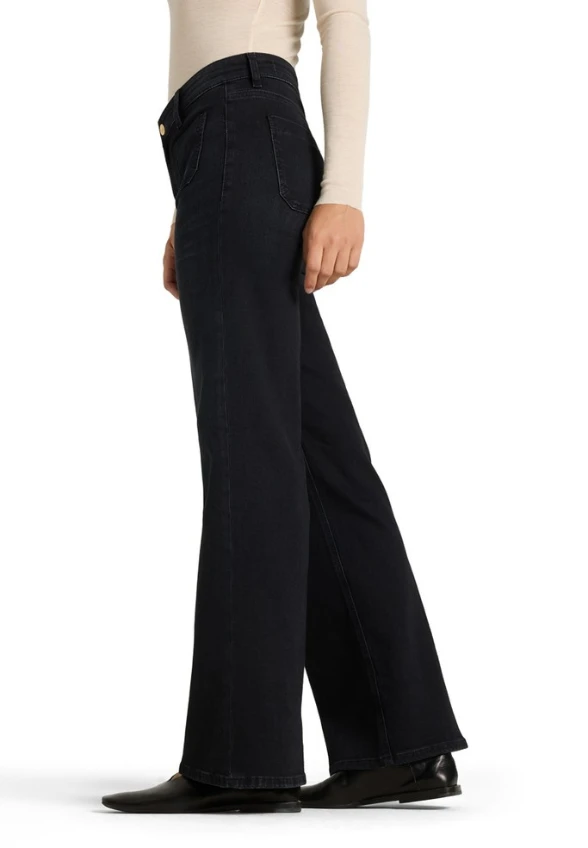 SPODNIE JEANSOWE AMARA WIDE-FIT CZARNE
