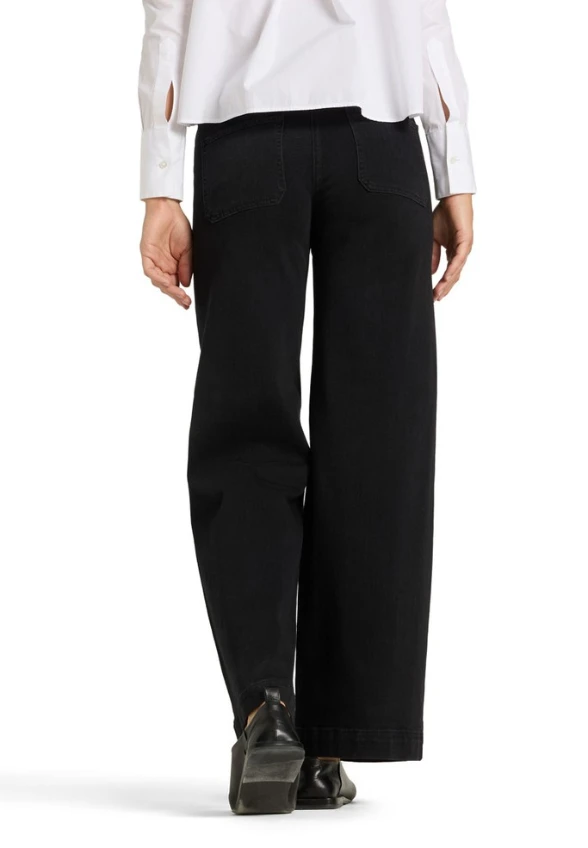 SPODNIE JEANSOWE ADA WIDE-FIT CZARNE