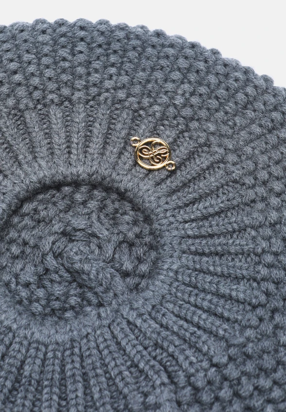 BERET WEŁNIANY MEDORO SZARY