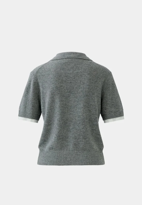SWETER Z MIESZANKI WEŁNY SZARY
