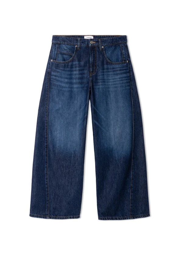 SPODNIE JEANSOWE ORLA WIDE-FIT GRANATOWE