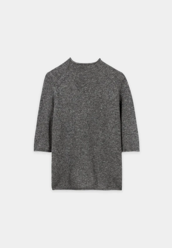 SWETER ZE STÓJKĄ ANTRACYTOWY