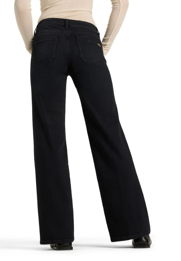 SPODNIE JEANSOWE AMARA WIDE-FIT CZARNE