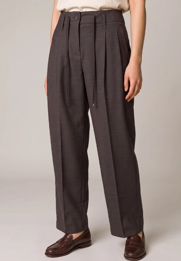 SPODNIE ADDISON WIDE-FIT CIEMNY BRĄZ