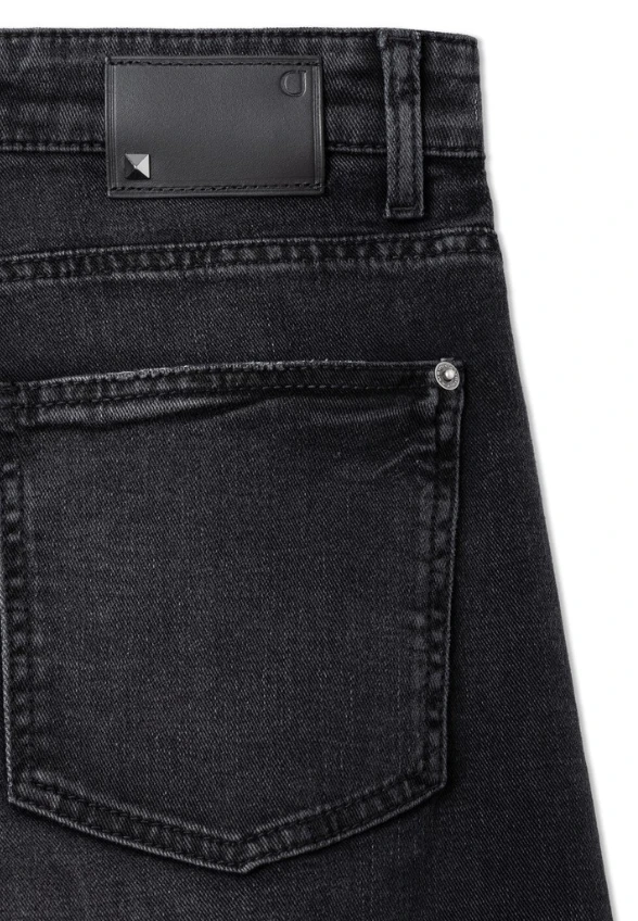 SPODNIE JEANSOWE BAGGY ASYMMETRICAL WIDE-FIT CZARNE