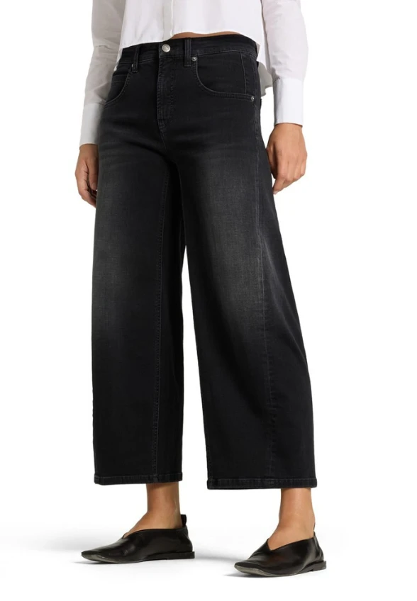 SPODNIE JEANSOWE ORLA WIDE-FIT CZARNE