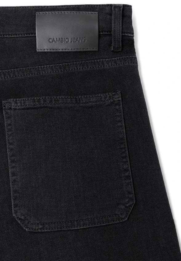 SPODNIE JEANSOWE ADA WIDE-FIT CZARNE