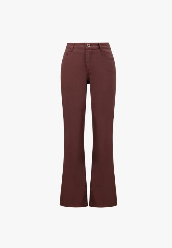 SPODNIE JEANSOWE TYPU BOOTCUT BROOKE BRĄZOWE