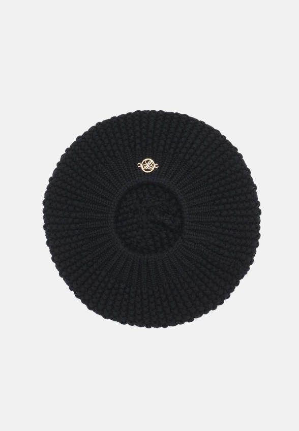 BERET WEŁNIANY MEDORO CZARNY