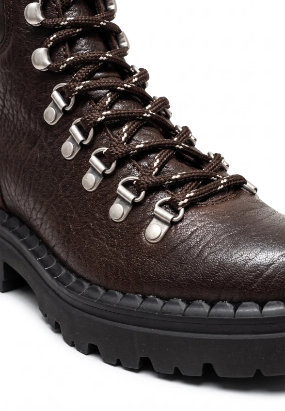 BUTY SZNUROWANE LANA CIEMNY BRĄZ