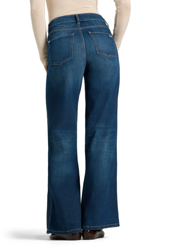 SPODNIE JEANSOWE AIMEE WIDE-FIT CIEMNO-NIEBIESKIE