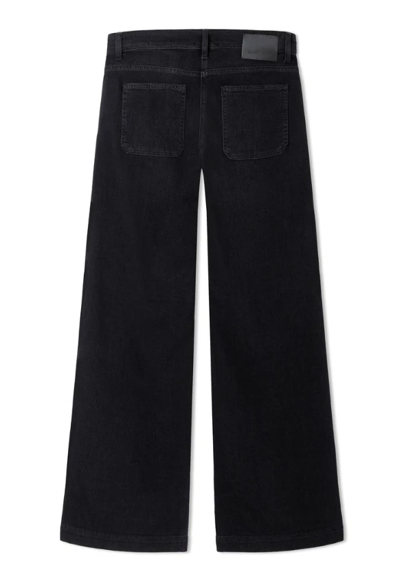 SPODNIE JEANSOWE ADA WIDE-FIT CZARNE