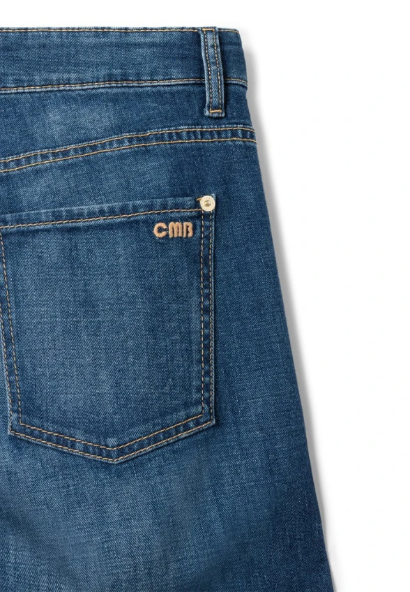 SPODNIE JEANSOWE AIMEE WIDE-FIT CIEMNO-NIEBIESKIE