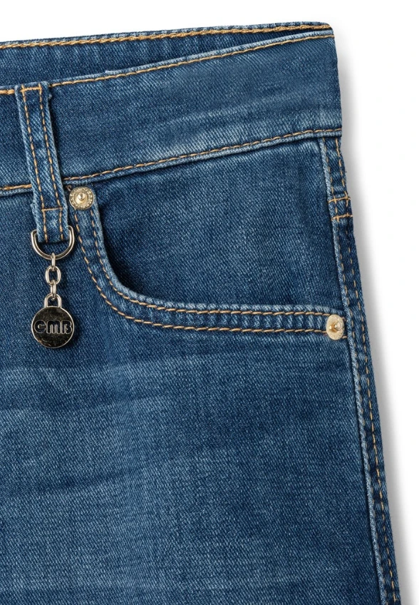 SPODNIE JEANSOWE AIMEE WIDE-FIT CIEMNO-NIEBIESKIE