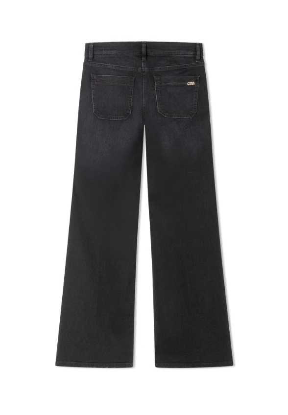 SPODNIE JEANSOWE AMARA WIDE-FIT CZARNE