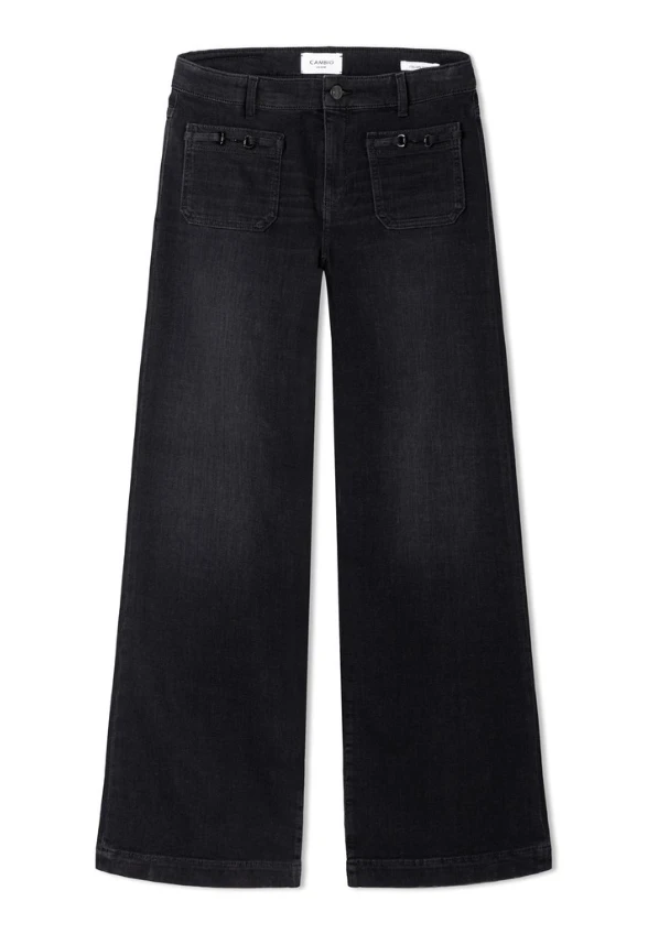 SPODNIE JEANSOWE ADA WIDE-FIT CZARNE