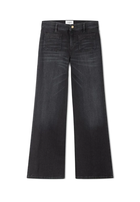 SPODNIE JEANSOWE AMARA WIDE-FIT CZARNE