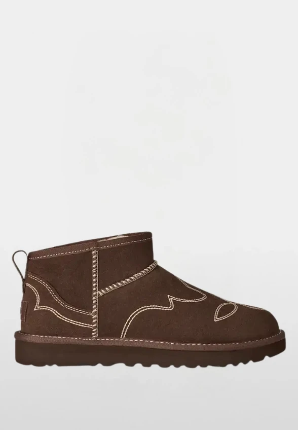 BOTKI CLASSIC ULTRA MINI WESTERN CZEKOLADOWE