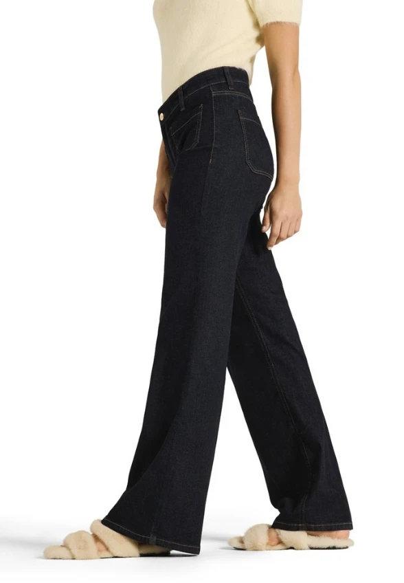 SPODNIE JEANSOWE AMARA WIDE-FIT GRANATOWE