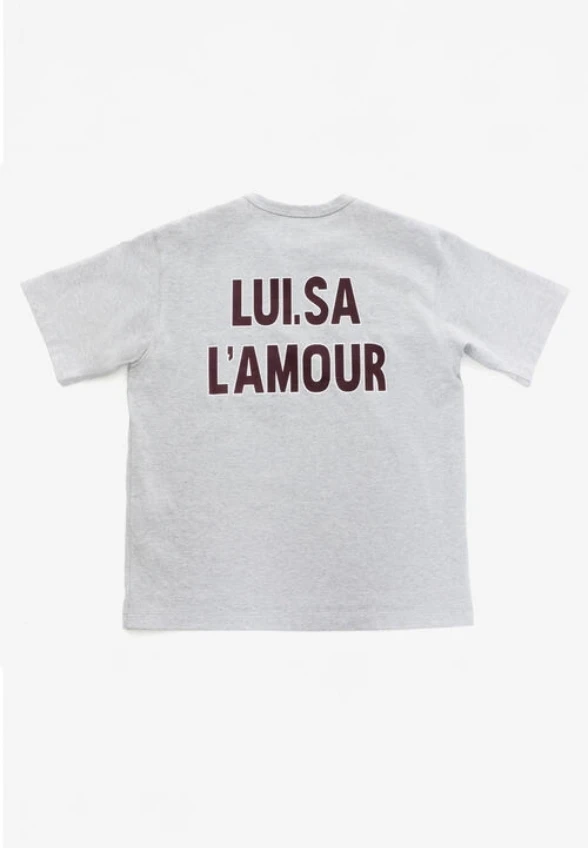 T-SHIRT YLAMOUR Z NADRUKIEM SZARY