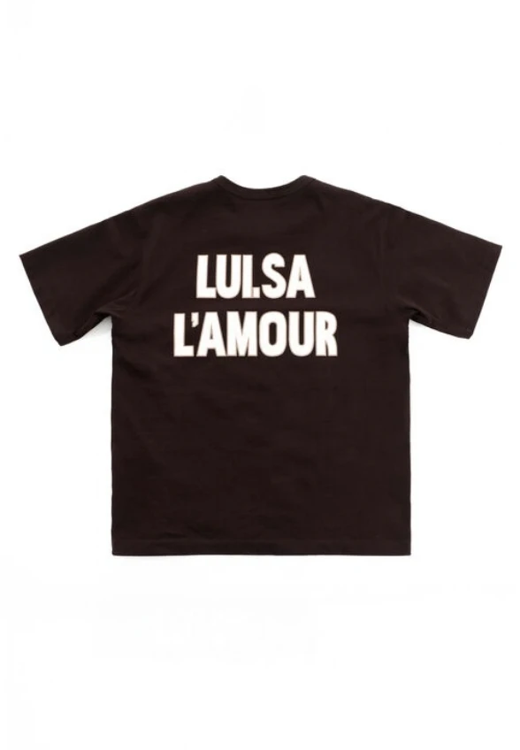 T-SHIRT YLAMOUR Z NADRUKIEM BRĄZOWY