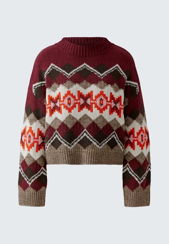 SWETER W GEOMETRYCZNY WZÓR MULTI