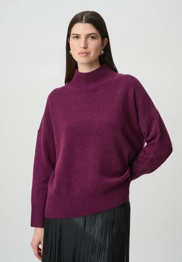 SWETER WEŁNIANY ŚLIWKOWY